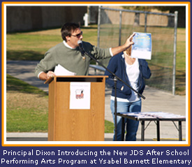 Principal Dixon Introducing the New JDS After School Performing Arts Program at 