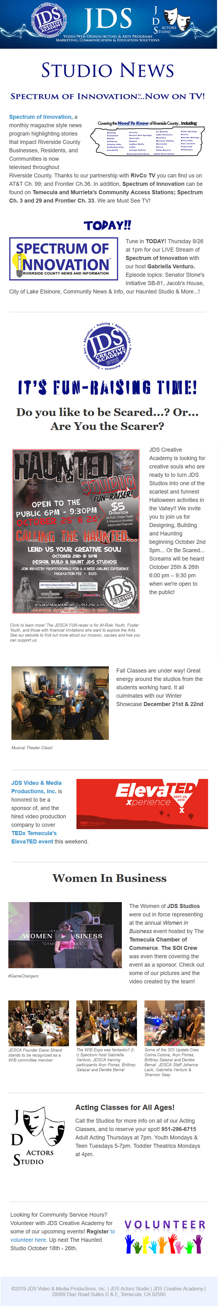 JDS Studio News