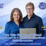 Participants engaged in an interactive virtual workshop on confidence, creativity, and visibility, connecting from home via their computers.